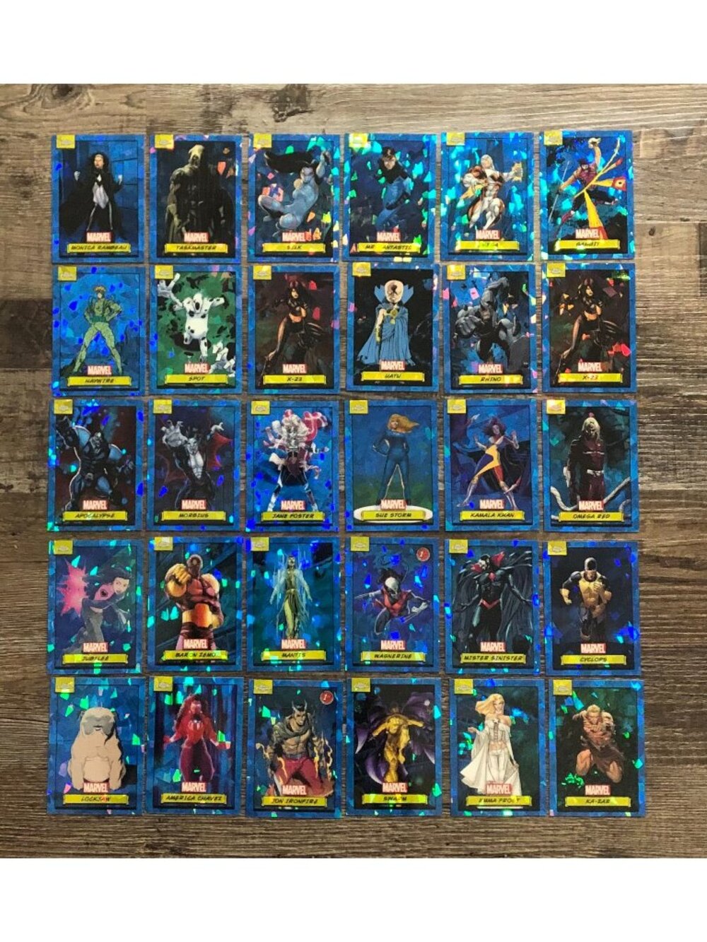 2024 Topps Chrome Marvel Sapphire  LOT of 30 Cyclops Rhino Omega +
